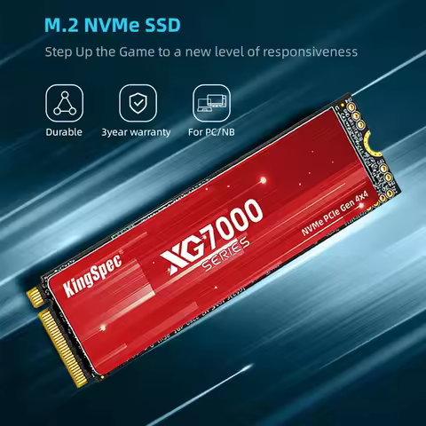 KingSpec SSD M2 PCIe 4.0 NVMe 1TB 2TB 4TB Drive M 2 2280 HDD Nmve Hard Disk PCIe4.0 Gen4 Internal So