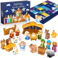 haha Nativity Advent Calendar 2025 Kids Christmas Story Nativity Playset Christian Advent Calendar f