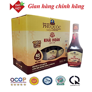 Nước mắm Khải Hoàn Phú Quốc 40-43 độ đạm thùng 6 chai thủy tinh 205ml