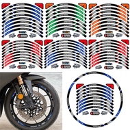 For 10" 12" 13" 14" 17 Inch Motorcycle Wheel Reflective Modifications Stickers Rim Tape Motorbike Bicycle Decals for YAMAHA Honda Kawasaki
