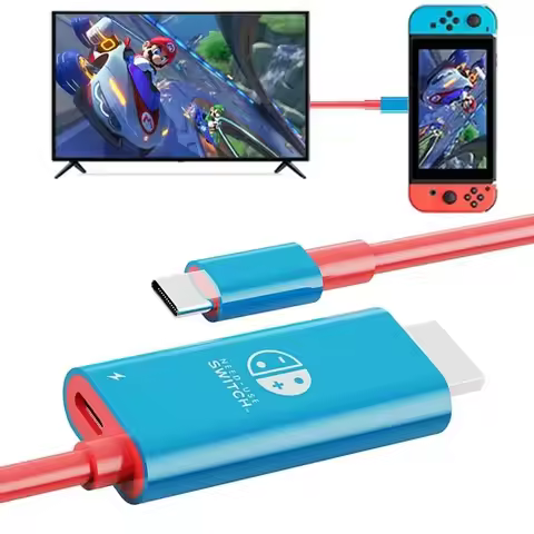 2M USB Type-C to 4K@30Hz HD Cable with PD100W Compatible with Nintendo Switch TV Docking Station Mod