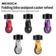 MEROCA EW01 Folding Bike Seatpost Easy Wheel - 33.9mm Universal Push Wheel for Dahon 412 & K3