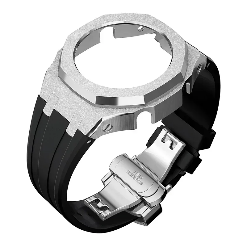 Gen4 Mod Kit For Casioak GM2100 Stainless Steel Metal Case Rubber Strap Modification Kit Casioak GM-