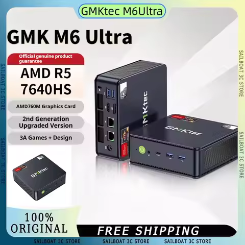 GMKtec M6Ultra Mini PC AMD R5-7640HS with Radeon 760M Graphics RAM 6/32/64GB ROM 256GB/512GB/1TB/2TB