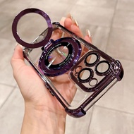 luxury Transparent Magnetic Grips Case For Iphone 15 Pro Max 14 13 12 11 promax shockproof Casing