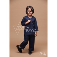 Ready Stock Baju Raya Kurta Kids Baby Kanak-kanak Navy Blue