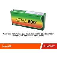 ALA 600 Strips Contains 6 Caplets Supplement for Diabetes Sufferers - Ala 600mg Multivitamin Box for