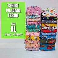 Kids Tshirt Pajama Terno (9y/o - XS Adult); Size: XL
