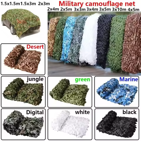 Garden camouflage net, hunting camouflage net, car tent, sunshade net, camouflage net, white green j