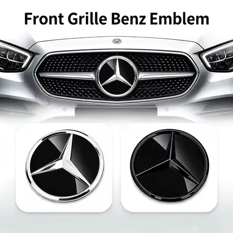 3D Front Grill Star Emblem Badge Logo For Mercedes Benz AMG W204 W205 W213 X253 A B C E S CLA GLB GL