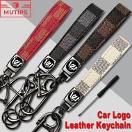 Toyota Alphard Car Logo Leather Keychain Fashion Key Holder Motorcycle Key Ring For 40 30 20 AH10 AH