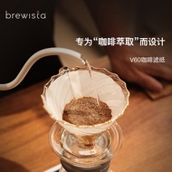 Brewista กระดาษกรองกาแฟ V60แบบดั้งเดิมนำเข้าจากญี่ปุ่นกระดาษกรองผงกาแฟแบบหยด100แผ่น