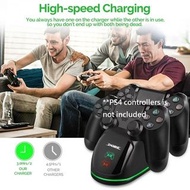 Dobe PS4 控制器充電站 TSV 快速雙充電底座無線充電器支架附 LED 指示燈  gymckp Dobe PS4 Controller Charging Station TSV Fast Du