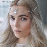 AD1MY Crystal Forehead Nelace Women Crystal sel Hair Chain Tiara Water Drop Hair Martijn