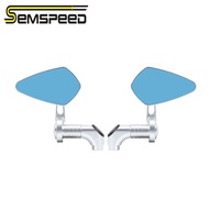 รถมอเตอร์ไซด์ SEMSPEED CNC ด้านหลังกระจกมองหลังกระจกสำหรับยามาฮ่า MT-01 MT25 MT-07 XSR900 MT-09 Trac