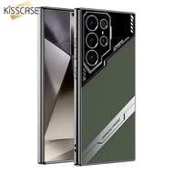KISSCASE For Samsung S24Ultra Case S23Ultra Luxury Skin Friendly Matte Plating Plain Leather Protect
