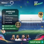 Hisense AC - AN05CEG Air Conditioner Standard 0.5 PK 1/2 PK (Indoor+Outdoor Unit Only)【Smart Mode】【S