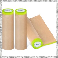 (DKCZ) Pre-Taped Masking Paper for Painting 18 Inchx50 Feet Paint Masking Paper Tape and Drape Paint