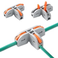Idong 25PCS T-Shape Lever Nut Wire Connector, Compact Wire Conductor Connector,Quick Splitter 3 Pin 