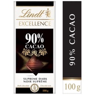Lindt Excellence 90% Cocoa Dark Supreme Chocolate Bar 100g