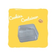 [Ready Stock] SP017 Plastic Container Transparent Square FF2711 Balang Plastik Biscuit Bekas Kuih