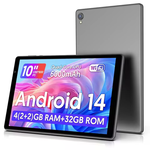 Latest Android 14 Tablet, 10-inch Tablet, Quad-core Processor, 5G WiFi, 4GB ROM + 32GB RAM, 1280*800