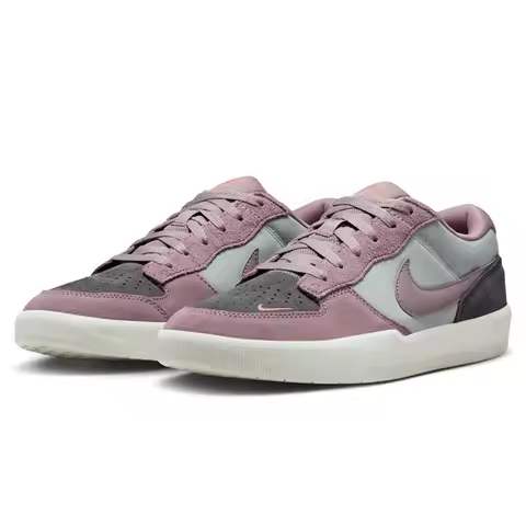 Nike SB Force 58 Fabric Leather Retro Sports Casual Low-Top Skate Shoes Unisex Grey Purple DV5477-01