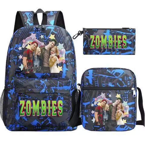 Zombies 4 Print Princess 3Pcs/Set Backpack Boys Girls Light Weight Bag Children Schoolbag Student Ka