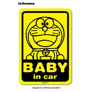 多啦A夢 - 日本製 Doraemon 多啦A夢 貼紙安全標貼 "Baby in Car" 嬰兒兒童車用安全警示貼 車貼 標示 貼紙安全標貼標籤 平行進口