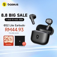 Baseus Bass BS2 Lite True Wireless Earbuds IP55 Waterproof Bluetooth6.0 ENC 2-Mic AI Clear Calls