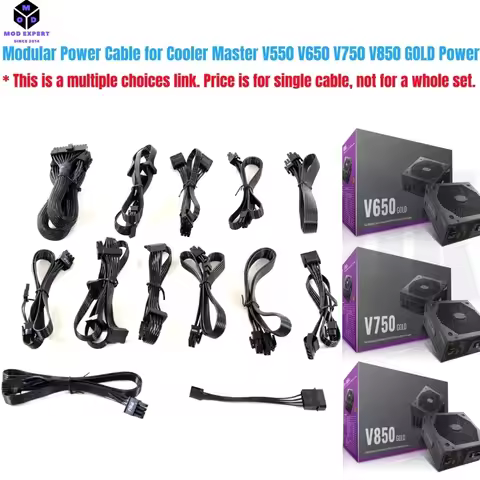 Modular Power Cable for Cooler Master V850, V750, V650, V550 GOLD Power, PCIe 8Pin 6+2, CPU 4+4, SAT