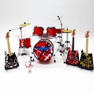 Miniature Guitar and Drum eddie van halen Scale 1/12