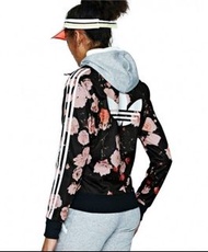 近新正品Adidas Originals Floral Roses滿版玫瑰花立領女子三線運動外套 美版S/亞版M