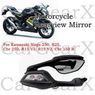 Motorcycle Rearview Mirror, for Kawasaki Ninja 250, R25, Cbr 250, R15 V3, R15 V2, Cbr 150R, Motorcyc