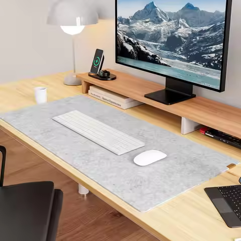 Large Felt Desk Mat Keyboard Mat - Computer Desk Pad for Keyboard and Mouse Pad - Desktop Mat - Felt