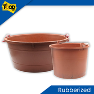 Industrial Grade Rubberized Plastic Fish Banyera Round LARGE Banyera w/ Timba SMALL BUNDLE