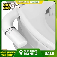 Bidet Attachment Ultra-Slim Toilet Seat Attachment Dual Nozzle Bidet Adjustable Water Pressure Non-E