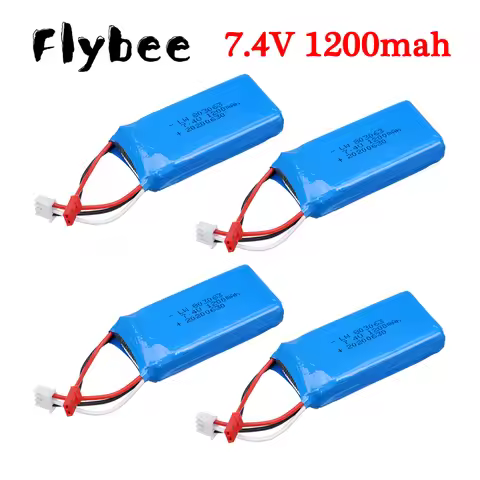 7.4V 1200mAh Lipo Battery For WLtoys V262 V333 V353B V666 Q212 RC Quadcopter Toys 7.4 V 1200 mAh 2S