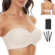 Seamless Strapless Bra Push Up Backless Plus Size Brasieres Steel Ring Support Underwear Invisible T