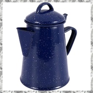 (DKCZ) 1.2L Enamel Coffee Pot Hand Tea Water Kettle Teapot Decor Starry Blue Teapot Cafe Tools