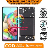 LCD TOUCHSCREEN SAMSUNG GALAXY A71 ORIGINAL SUPPORT FINGERPRINT INCLUDES FRAME WARRANTY