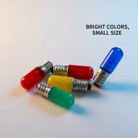 Colorful LED Bulb E12 E14 1.5W AC220V LED Indicator Light Filament Bulb Refrigerator Light Freezer B