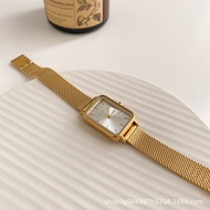 IEKE Rectangular Watch Womens Student Ins Style Niche Design Simple Light Luxury High-end Steel Ribb