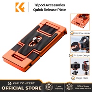 K & F CA02คอนเซ็ปต์แบบ2 In 1 ARCA-SWISS กล้องแบบมืออาชีพแผ่นปลดเร็วสำหรับขาตั้งกล้องและขาตั้งสมาร์ทโ