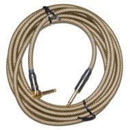 American LAVA Cable VINTAGE TWEED 20 Feet 6 Meters Straight To L Guitar BASS Lead
