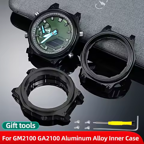 GA2100 GM2100 Aluminum Alloy Inner Case For G-SHOCK Casio GM-2100 GA2100 Metal Repair Parts Modified