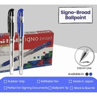 Uniball Signo UM-153 Black 1.0mm Gel Pen and biru - Contents 12 Pcs, Comfortable to Use, price per p