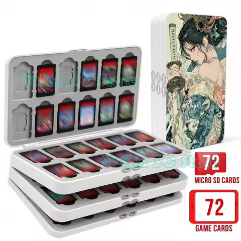 72 Slots Game Holder Case Protective Game Card Cartridge Magnetic Box for Nintendo Switch & Switch 2