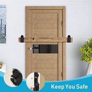 [qua]-2 Pack Door U Brackets Open Bar Security Door Brackets for HomeGarage Door Reinforcement Fits 