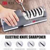 Electric Knife Sharpener Three-Speed Sharpening 100% Diamond Replaceable Sharpening Heads Suitable f